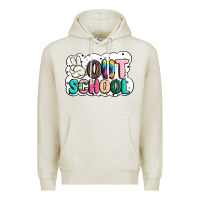 Oatmeal Heather peace out school Premium Hoodie - JahusDesignShop