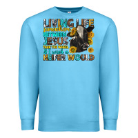 Ocean Blue living life somewhere between jesus Premium Sweatshirt - texasbilliewilder