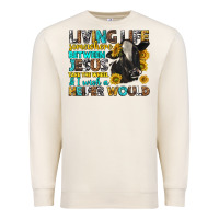 Sandshell living life somewhere between jesus Premium Sweatshirt - texasbilliewilder