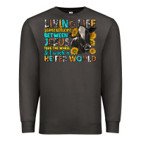 Smoke living life somewhere between jesus Premium Sweatshirt - texasbilliewilder