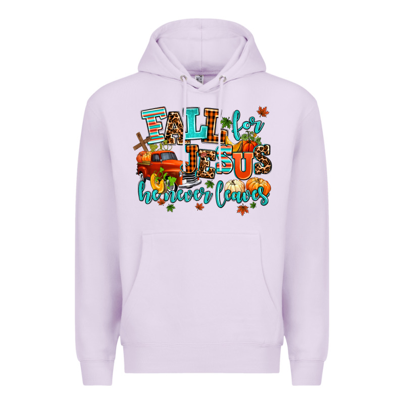 Fall For Jesus He Never Leaves Premium Hoodie by AdoDesignShop | Teevron