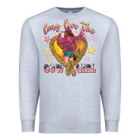 Heather Grey long live the cowgirl Premium Sweatshirt - texasbilliewilder