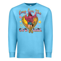 Ocean Blue long live the cowgirl Premium Sweatshirt - texasbilliewilder