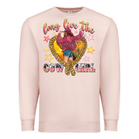 Pale Pink long live the cowgirl Premium Sweatshirt - texasbilliewilder