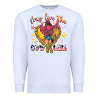 White long live the cowgirl Premium Sweatshirt - texasbilliewilder