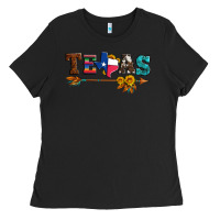 Black texas with arrow and sunflowers Ladies Tee - Artiststas