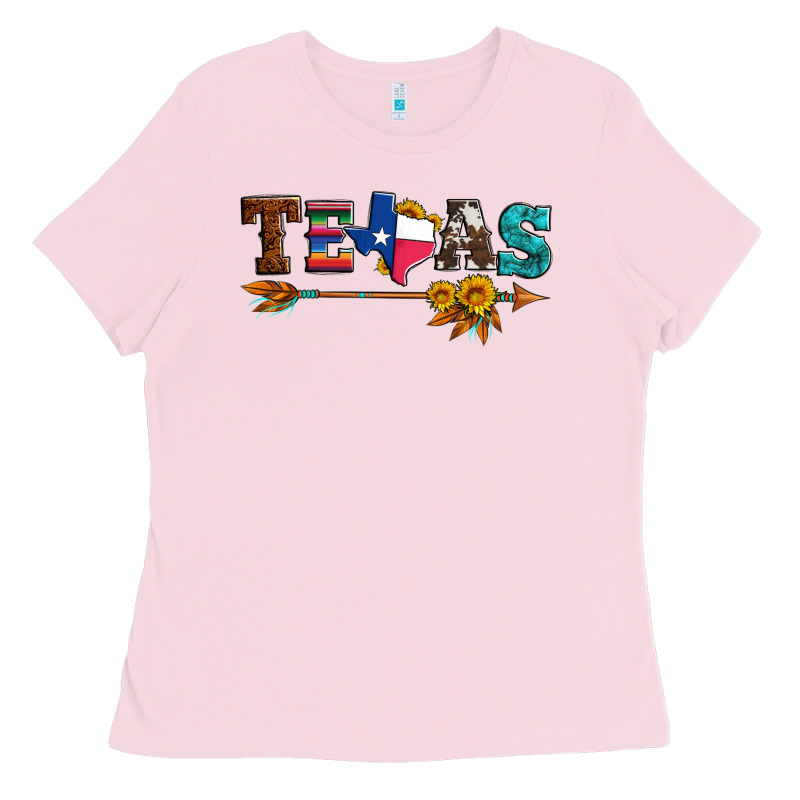 Texas With Arrow And Sunflowers Ladies Tee by Artiststas | Teevron