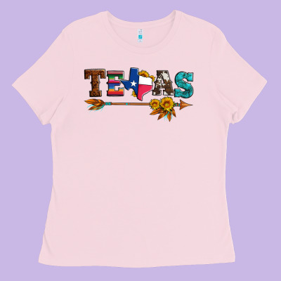 Texas With Arrow And Sunflowers Ladies Tee Designed By Artiststas