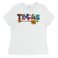 White texas with arrow and sunflowers Ladies Tee - Artiststas