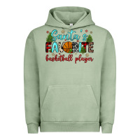 Pigment Oil Green santa s favorite basketball player Urban Hoodie - JahusDesignShop