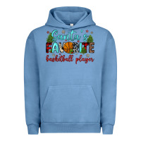 Pigment Pebble Blue santa s favorite basketball player Urban Hoodie - JahusDesignShop