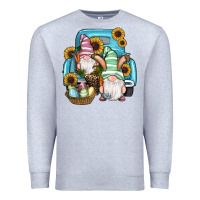 Heather Grey Easter Gnomes Egg Sunflowers Truck Premium Sweatshirt - RanaPortraitStore