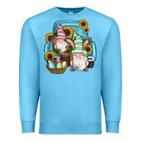 Ocean Blue Easter Gnomes Egg Sunflowers Truck Premium Sweatshirt - RanaPortraitStore