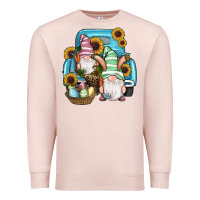 Pale Pink Easter Gnomes Egg Sunflowers Truck Premium Sweatshirt - RanaPortraitStore
