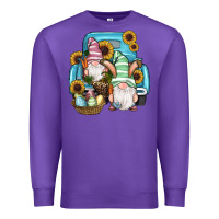 Purple Easter Gnomes Egg Sunflowers Truck Premium Sweatshirt - RanaPortraitStore