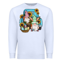 White Easter Gnomes Egg Sunflowers Truck Premium Sweatshirt - RanaPortraitStore
