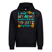 Black i speak my mind because it hurts to bite my tongue Urban Hoodie - AdoDesignShop