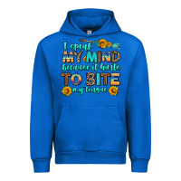 Cobalt i speak my mind because it hurts to bite my tongue Urban Hoodie - AdoDesignShop