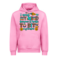Fuchsia Pink i speak my mind because it hurts to bite my tongue Urban Hoodie - AdoDesignShop