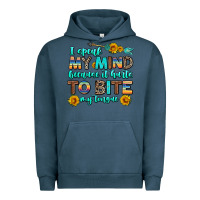 Pigment Midnight Navy i speak my mind because it hurts to bite my tongue Urban Hoodie - AdoDesignShop