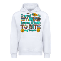 White i speak my mind because it hurts to bite my tongue Urban Hoodie - AdoDesignShop