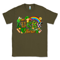 Army Green one lucky nurse Classic Tee - FaDigitalArtStudio