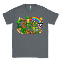 Charcoal Heather one lucky nurse Classic Tee - FaDigitalArtStudio