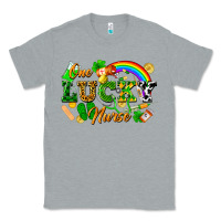 Heather Grey one lucky nurse Classic Tee - FaDigitalArtStudio