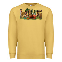 Antique Gold love camping Premium Sweatshirt - texasbilliewilder