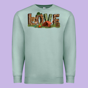 Love Camping Premium Sweatshirt Designed By Texasbilliewilder