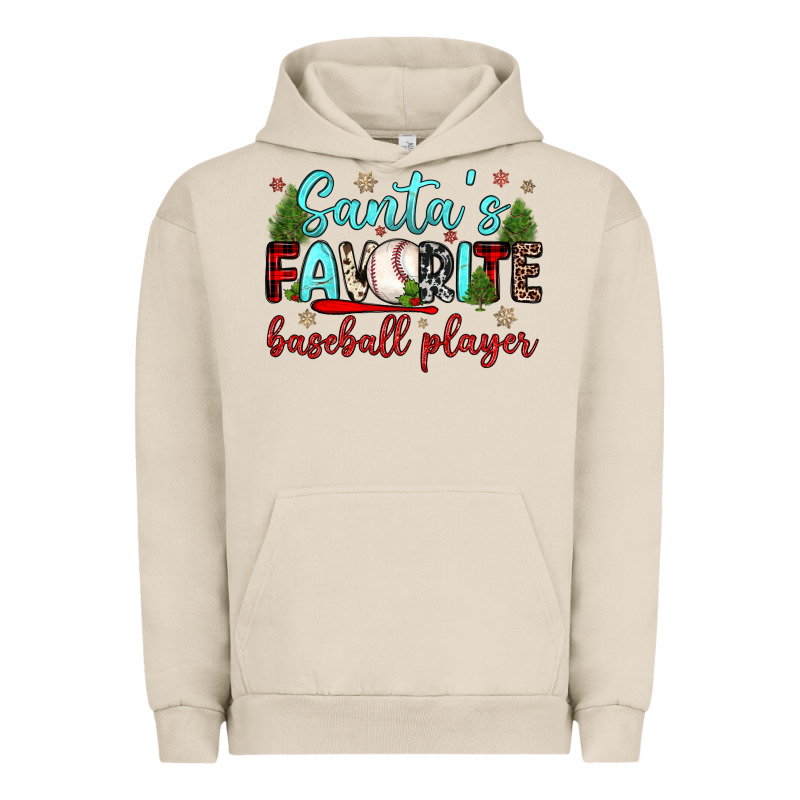 Santa S Favorite Baseball Player Urban Hoodie by JahusDesignShop | Teevron
