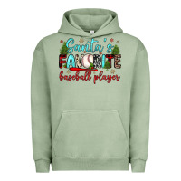 Pigment Oil Green santa s favorite baseball player Urban Hoodie - JahusDesignShop
