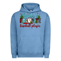 Pigment Pebble Blue santa s favorite baseball player Urban Hoodie - JahusDesignShop