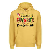 Antique Gold santas favourite phlebotomist Premium Hoodie - AdoDesignShop