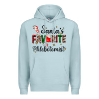 Blue Mist santas favourite phlebotomist Premium Hoodie - AdoDesignShop