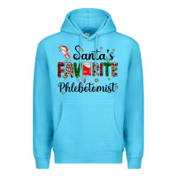 Ocean Blue santas favourite phlebotomist Premium Hoodie - AdoDesignShop