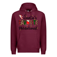 Burgundy santas favourite phlebotomist Premium Hoodie - AdoDesignShop