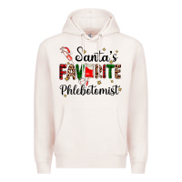 Pale Pink santas favourite phlebotomist Premium Hoodie - AdoDesignShop
