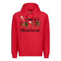 Red santas favourite phlebotomist Premium Hoodie - AdoDesignShop