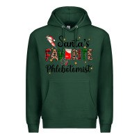 Sports Green santas favourite phlebotomist Premium Hoodie - AdoDesignShop
