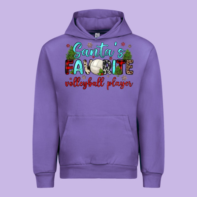 Santa S Favorite Volleyball Player Urban Hoodie Designed By Jahusdesignshop