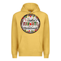 Antique Gold christmas santas favorite phlebotomist light Premium Hoodie - AdoDesignShop