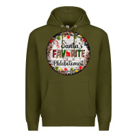 Army Green christmas santas favorite phlebotomist light Premium Hoodie - AdoDesignShop
