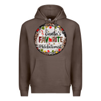 Coffee christmas santas favorite phlebotomist light Premium Hoodie - AdoDesignShop
