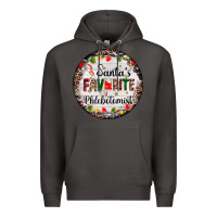 Smoke christmas santas favorite phlebotomist light Premium Hoodie - AdoDesignShop