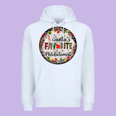 Christmas Santas Favorite Phlebotomist Light Premium Hoodie Designed By Adodesignshop