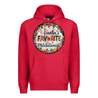 Cardinal christmas santas favorite phlebotomist light Premium Hoodie - AdoDesignShop