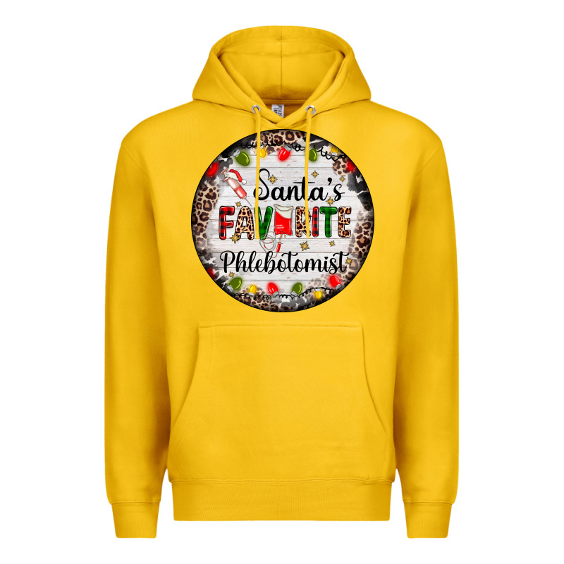 Christmas Santas Favorite Phlebotomist Light Premium Hoodie by AdoDesignShop | Teevron