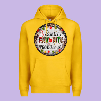 Christmas Santas Favorite Phlebotomist Light Premium Hoodie Designed By Adodesignshop