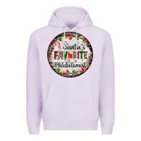 Lilac christmas santas favorite phlebotomist light Premium Hoodie - AdoDesignShop